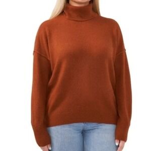 Vince Camuto  NWT Turtleneck Sierra Sweater Oversized Pullover Knit Brown XL